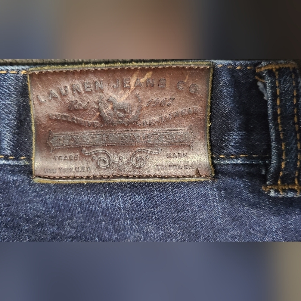 Lauren Jeans Co. Ralph Lauren classic bootcut denim jeans women's 14 Rise11" - Picture 9 of 16